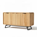 Wooden sideboard with metal legs for dining room - 120 x 40 x 75cm