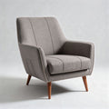 Fabric armchair with wooden legs for living room - 80 x 80 x 90cm