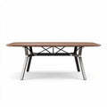 Wooden dining table with metal frame - 200 x 100 x 75cm