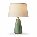 Ceramic table lamp with fabric shade - 25 x 25 x 40cm