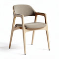 Wooden dining chair with fabric cushion - 50 x 55 x 80cm