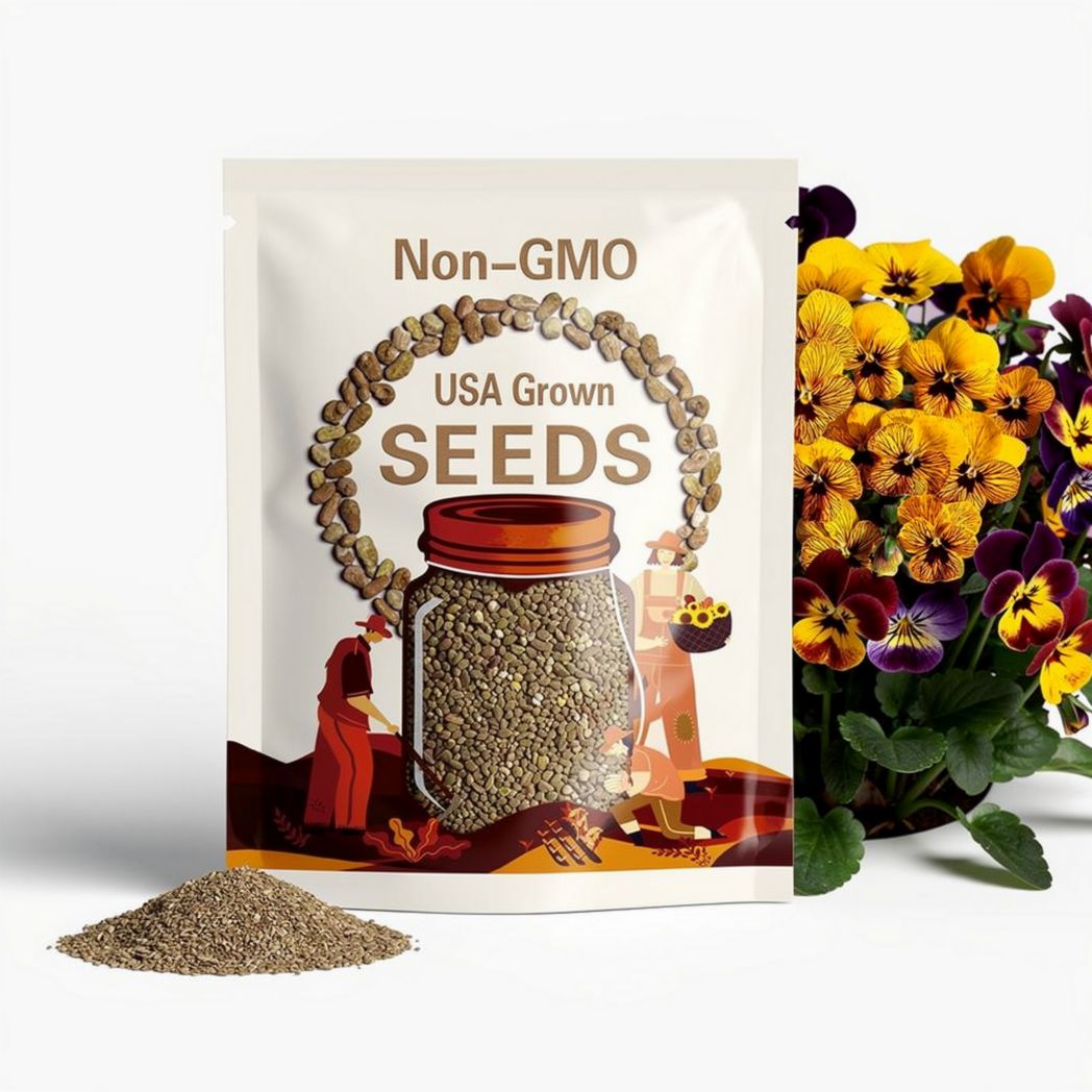 Viola Seeds Angel Tiger Eye Yellow Flower Seeds