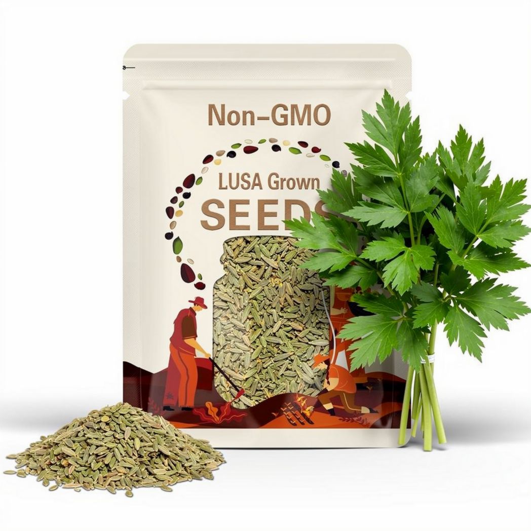 3,700 Lovage Seeds | Heirloom, Non-GMO, Perennial Herb Seed Packet, Vegetable Gardening, Levisticum officinale