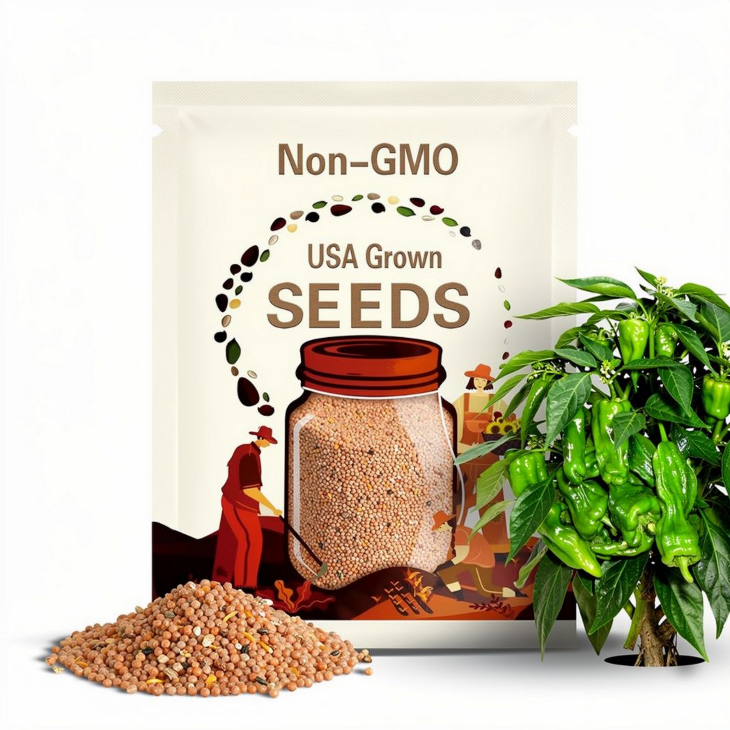 Thin-Skinned Pepper King Seeds / 薄皮椒王种子 – 20 Seeds per Pack | Mildly Spicy, High-Yielding & Early-Maturing