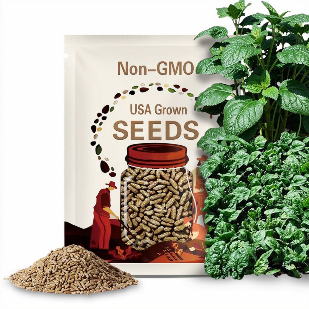 Premium Giant Noble Spinach - Fresh Organic, Heirloom Seeds - Tall and Sweet!  Slow to Bolt!