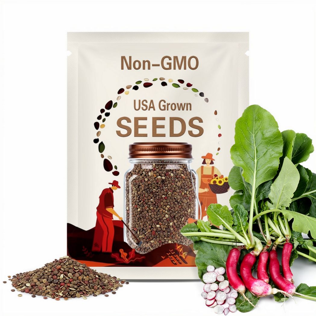French Breakfast Radish Seeds - Heirloom Vegetable Seeds For Your Garden Or Greenstalk Garden