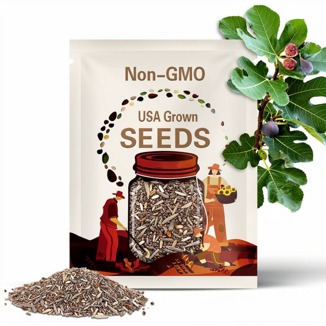 Fig Tree Seeds - Ficus carica, Sweet Fruit Shrub for Planting, Fast Growing | Heirloom Non-GMO | US Seller Mai's Family