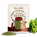 Green Grape Seeds - Organic, Heirloom, Open Pollinated, Non GMO - Grow Indoors, Outdoors, In Pots, Grow Beds, Soil, Hydroponics & Aquaponics
