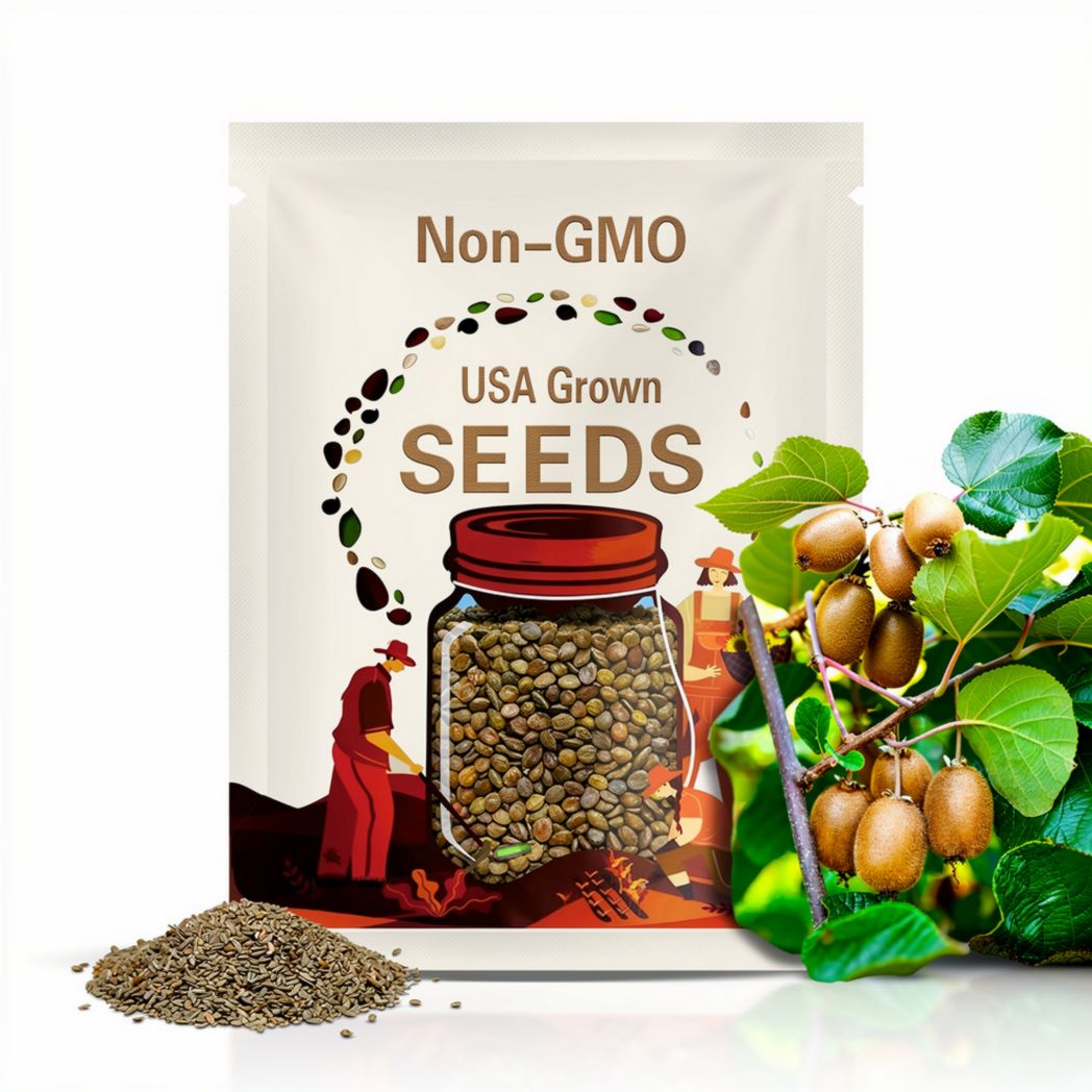 Kiwi Seeds - Organic, Heirloom, Open Pollinated, Non GMO - Grow Indoors, Outdoors, In Pots, Grow Beds, Soil, Hydroponics & Aquaponics