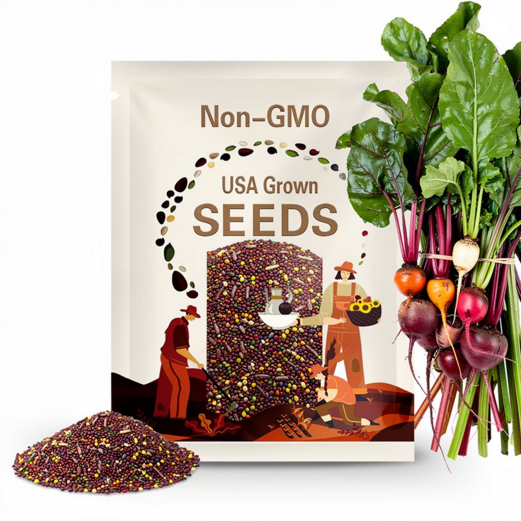 Colorful Beet Seeds - Organic, Heirloom, Open Pollinated, Non GMO - Grow Indoors, Outdoors, Pots, Grow Beds, Soil, Hydroponics & Aquaponics