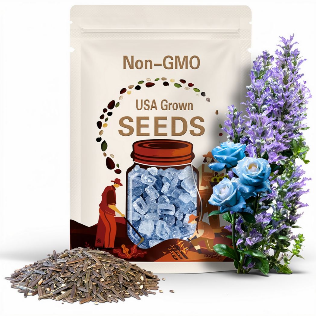 Broken Ice Blue Rose Seeds 20pcs- Non-GMO Heirloom Variety