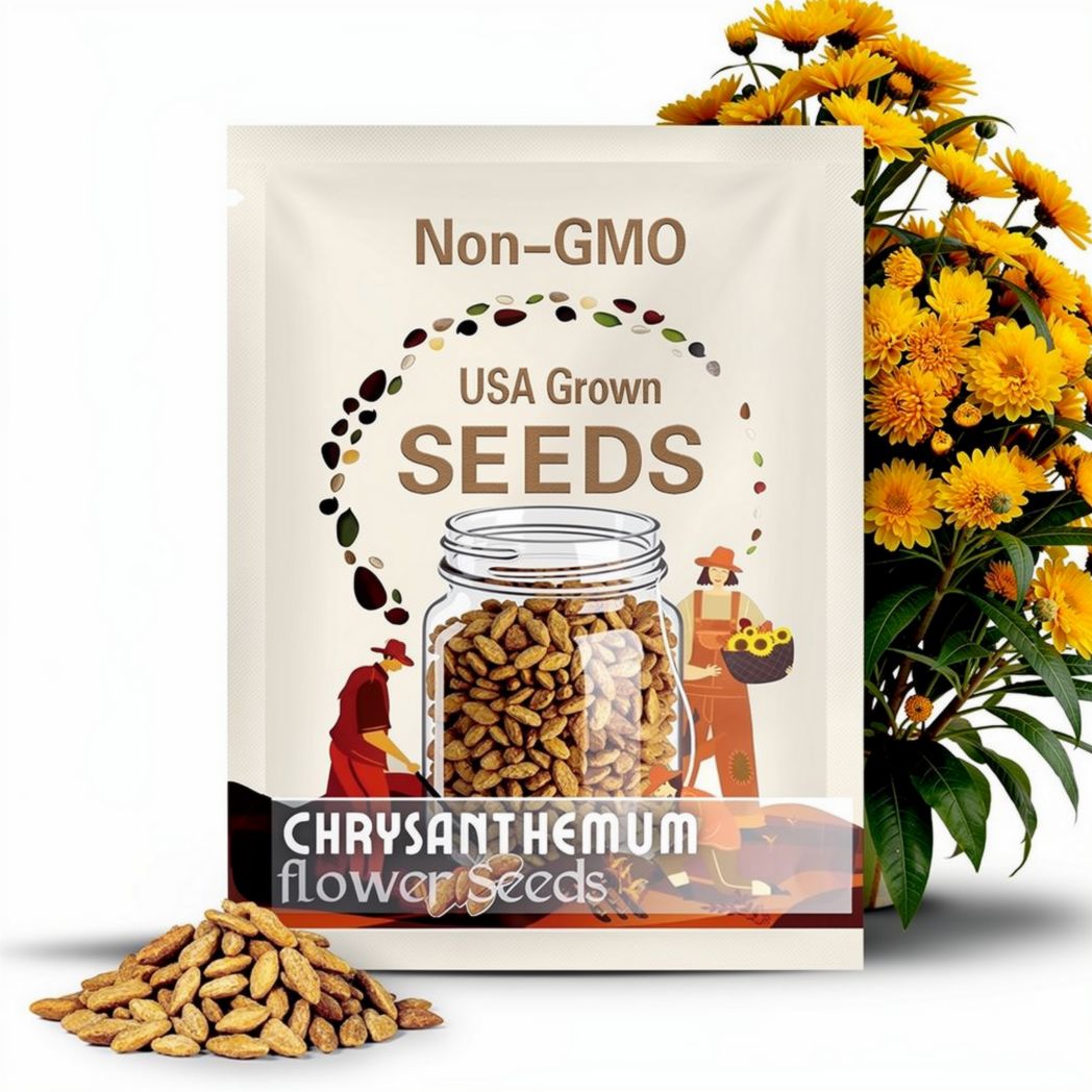 Mango Dream Mum Chrysanthemum Seeds 200+ Seeds Mum Flower, Flower Seeds, Annual Seeds, Bulk Seeds, Wholesale