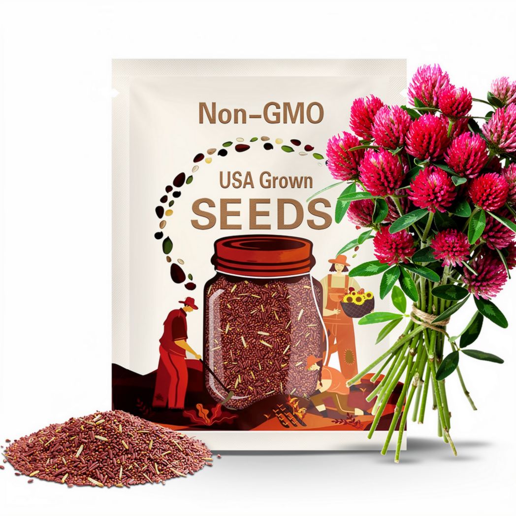 Red Clover Heirloom Seeds - 1 Ounce, Over 5000 Seeds, Sprouting Seeds, Microgreen Seeds, Juicing, Cover Crop, Open Pollinated, Non-GMO
