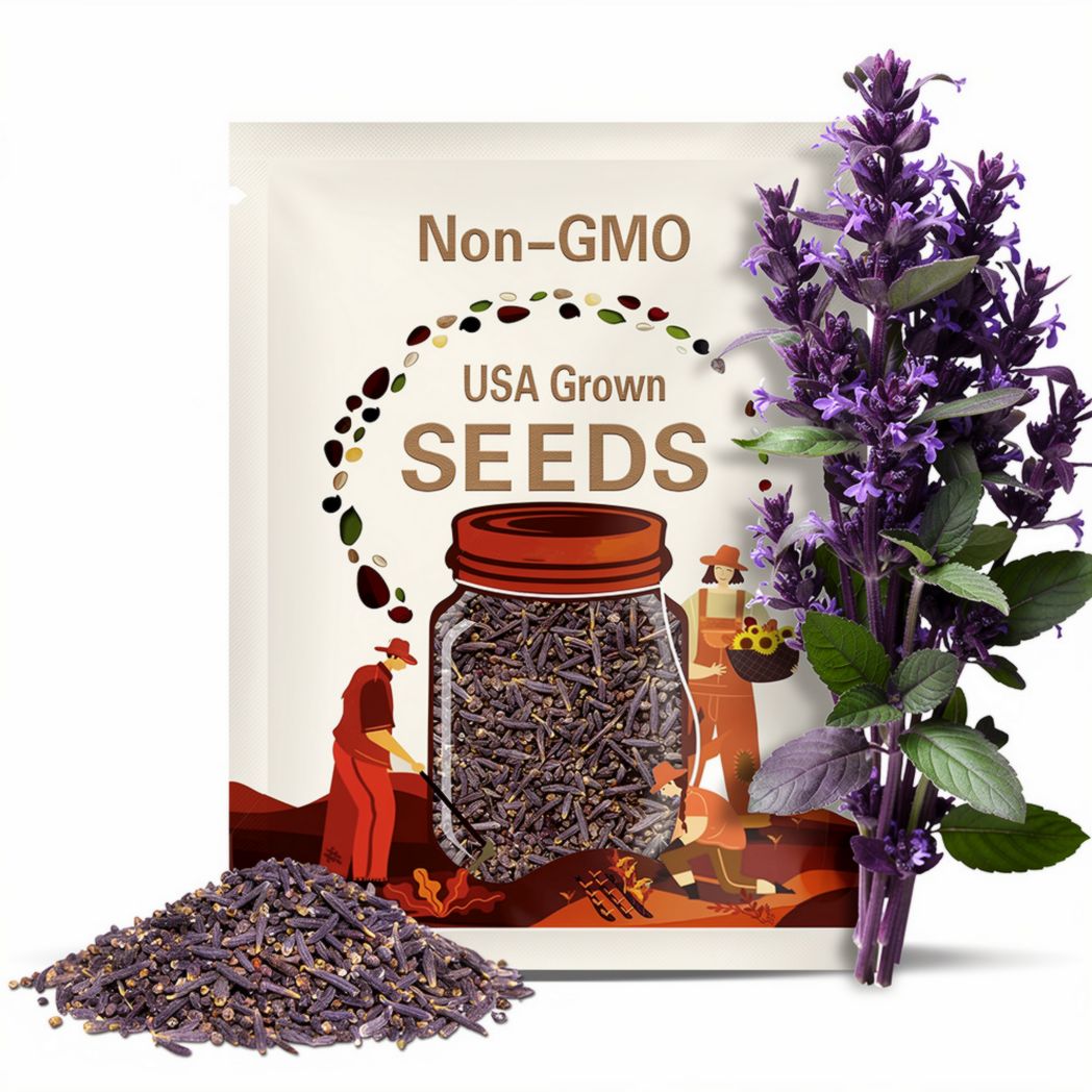 Purple Tulsi Holy Basil Organic Seeds (O. Sanctum) Perennial | A Medicinal Herb & Culinary Spice 500+seeds
