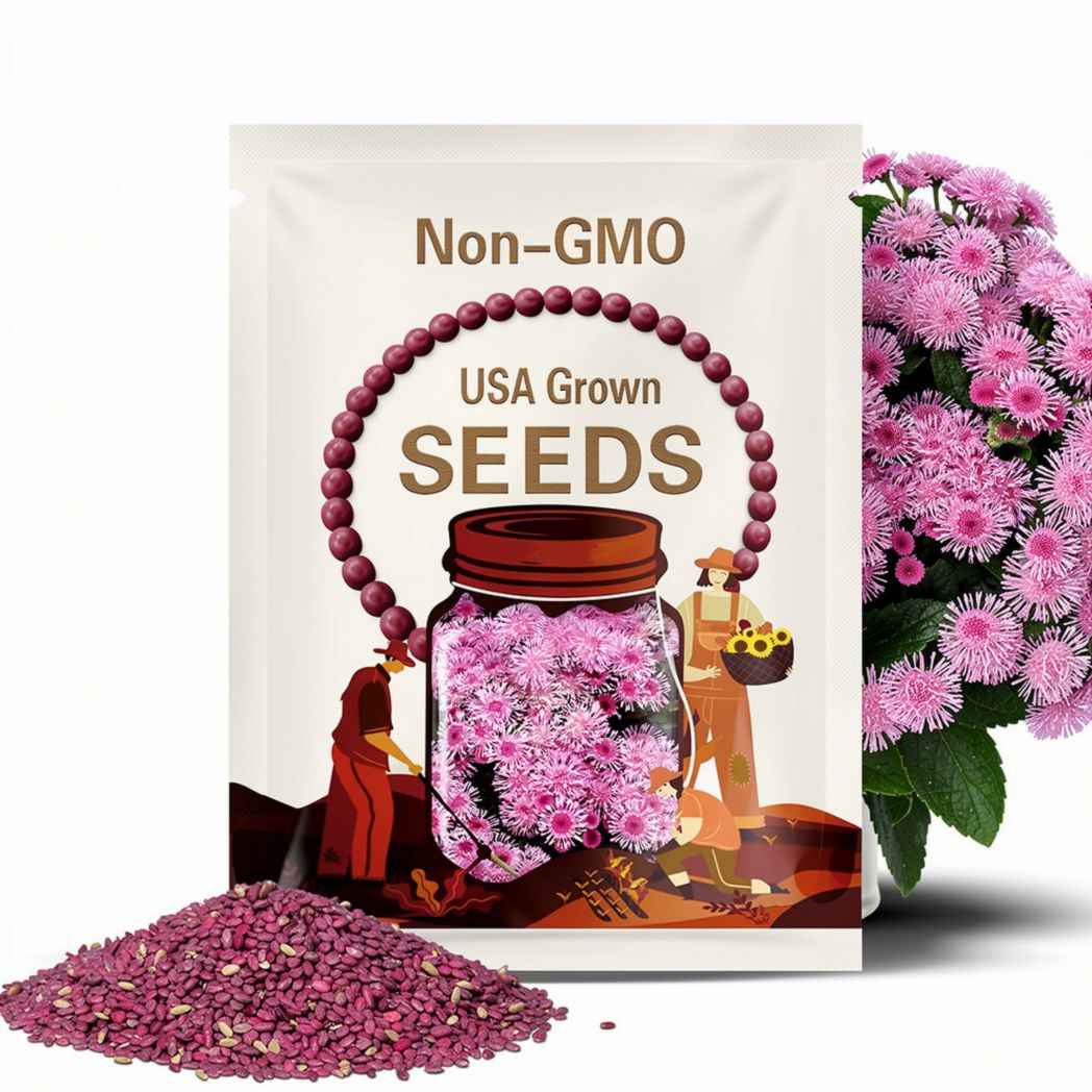 Ageratum Pink  x  50 Seeds