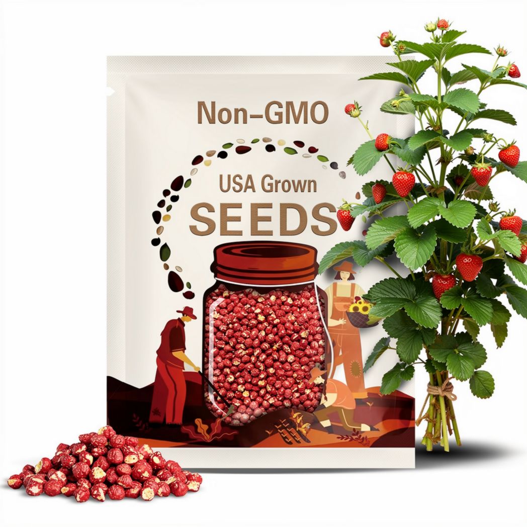 Strawberry Popcorn Seeds - Organic, Heirloom, Open Pollinated, Non GMO - Grow Indoors, Outdoors, In Grow Beds, Hydroponics & Aquaponics