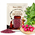 Pink Celebration Radish Seeds - Heirloom Seeds, Root Vegetables, Spring & Fall Garden, Salad Greens, Microgreens, Sprouting Seeds, Non-GMO