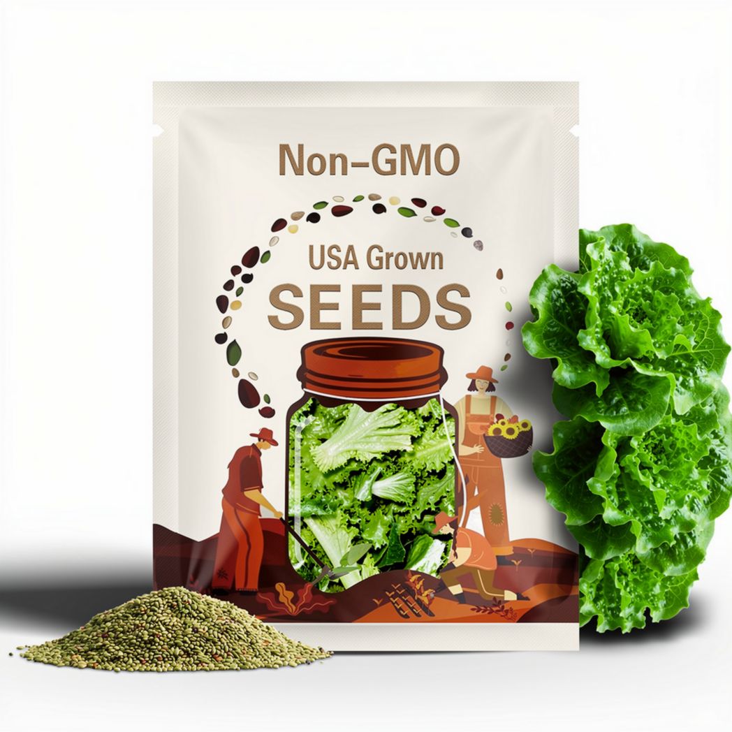Lettuce & Salad Greens Seed Variety Pack: 10 Non-GMO Heirloom Varieties
