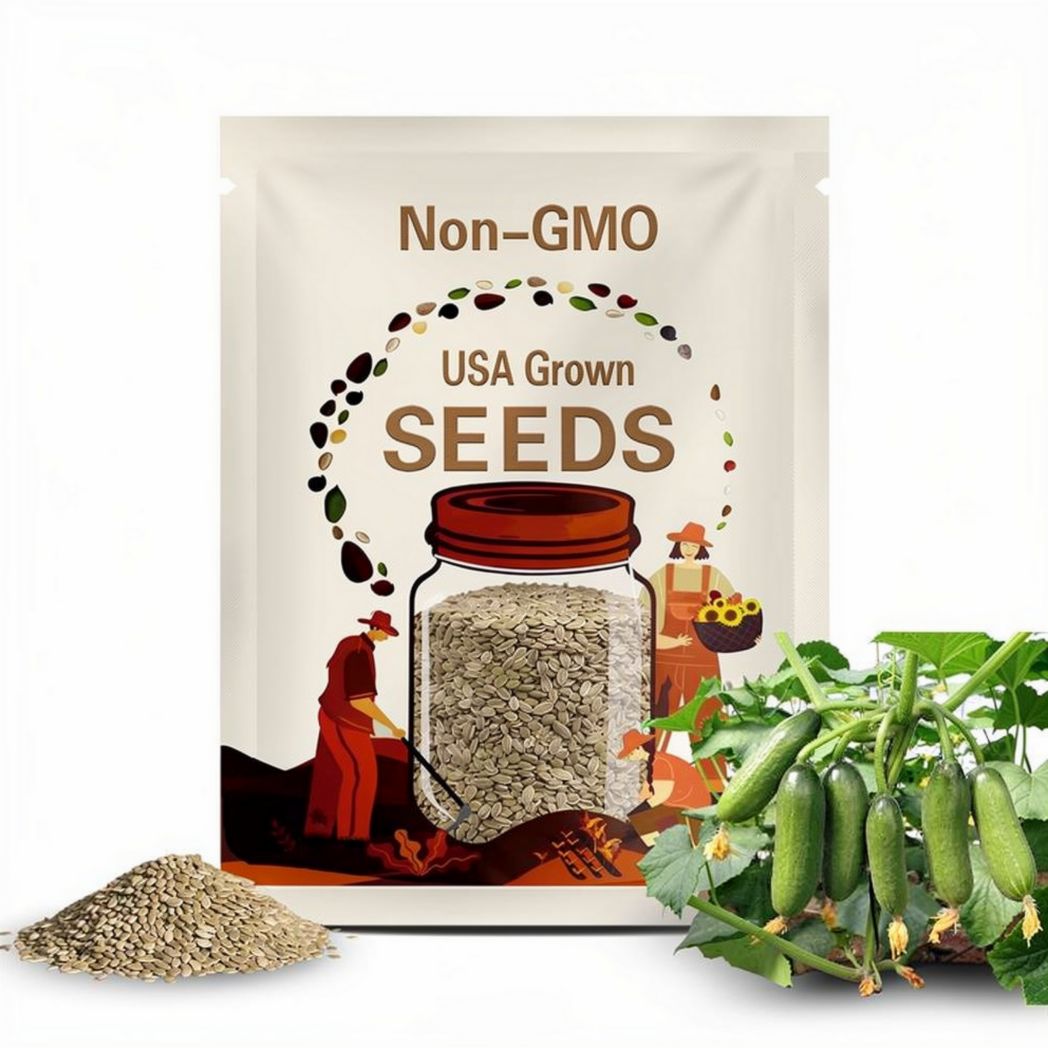 Muncher Cucumber Seeds - Prized for its Mild Flavor, Crisp Texture, and Thin, Smooth, and Edible Skin - NON GMO - Country Creek Acres